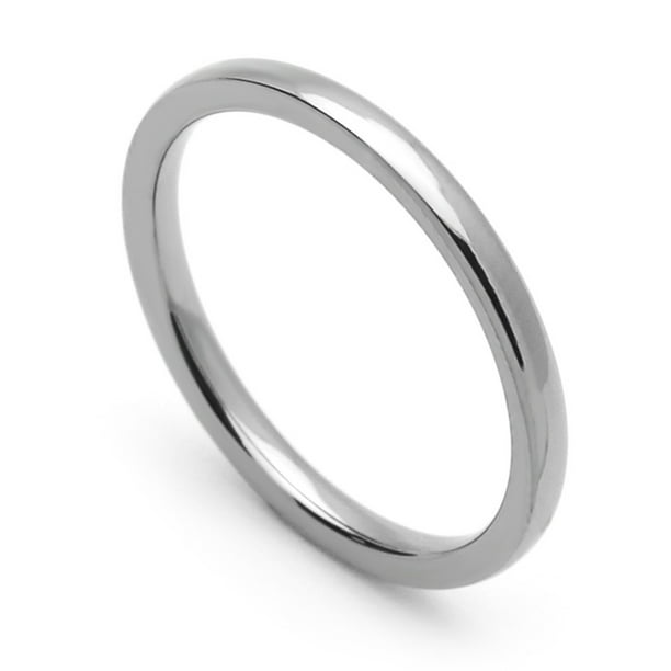 Mens Classic 6mm Traditional Wedding Band 316L Stainless Steel Ring Sizes 5-13